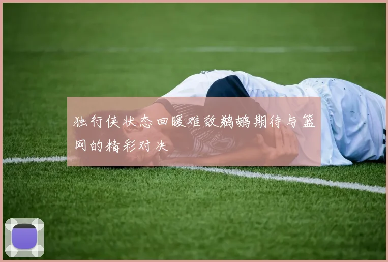 独行侠状态回暖难敌鹈鹕期待与篮网的精彩对决